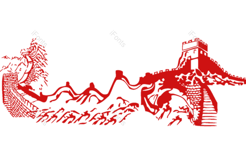 中国图片,中国梦元素,建筑PNG,红色免抠素材